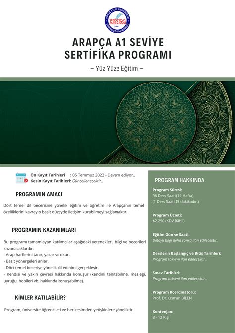 Arapça sertifika programı
